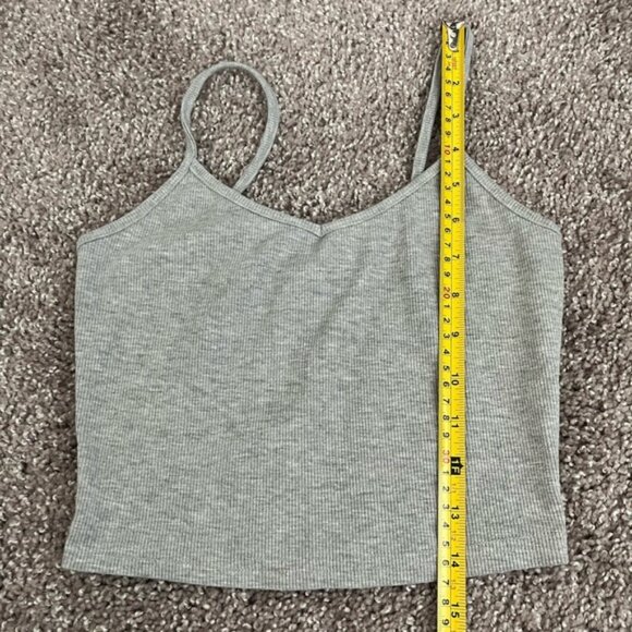 Grey Shein Crop Tank Top Size XS - Picture 4 of 5